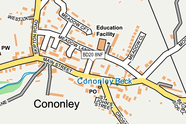 BD20 8NF map - OS OpenMap – Local (Ordnance Survey)