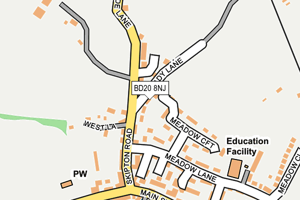 BD20 8NJ map - OS OpenMap – Local (Ordnance Survey)