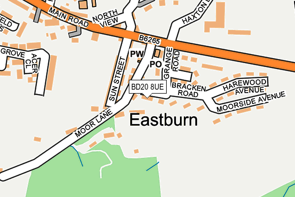 BD20 8UE map - OS OpenMap – Local (Ordnance Survey)