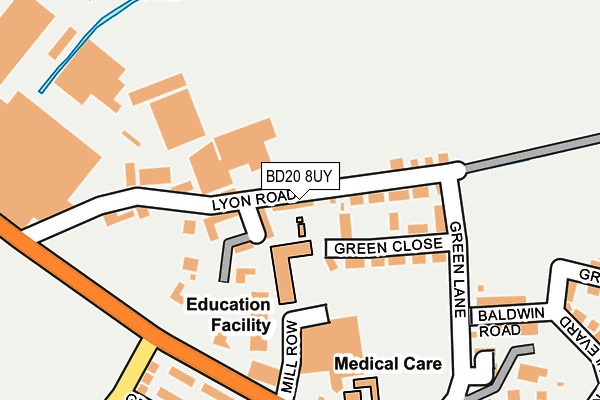 BD20 8UY map - OS OpenMap – Local (Ordnance Survey)