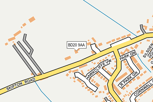 BD20 9AA map - OS OpenMap – Local (Ordnance Survey)
