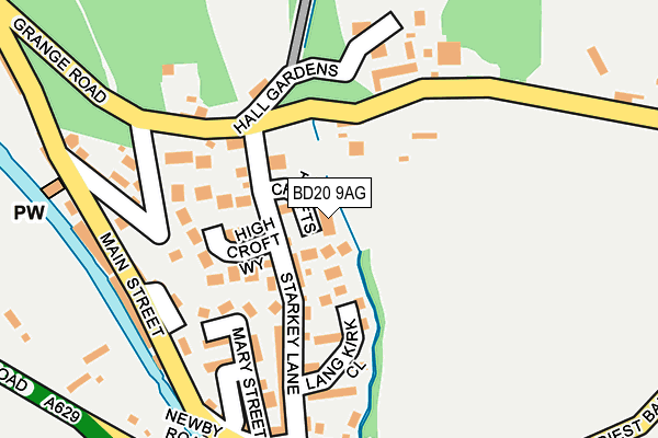 BD20 9AG map - OS OpenMap – Local (Ordnance Survey)