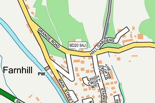 BD20 9AJ map - OS OpenMap – Local (Ordnance Survey)