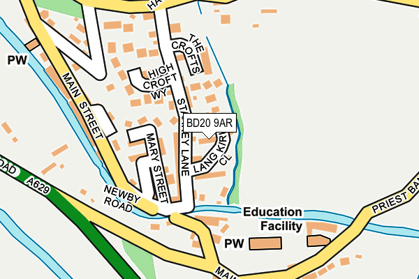 BD20 9AR map - OS OpenMap – Local (Ordnance Survey)