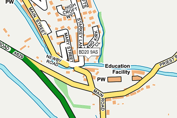 BD20 9AS map - OS OpenMap – Local (Ordnance Survey)