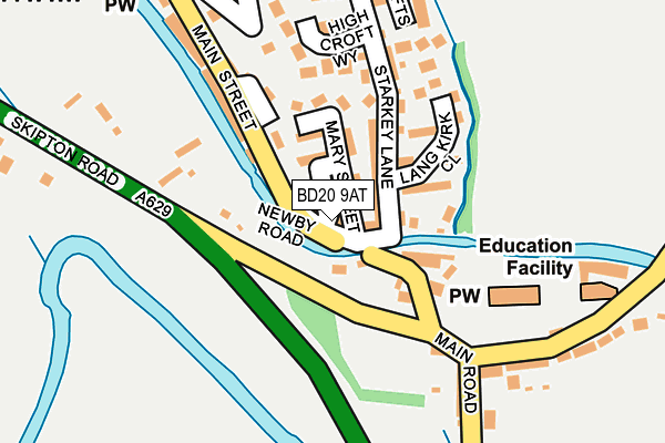 BD20 9AT map - OS OpenMap – Local (Ordnance Survey)