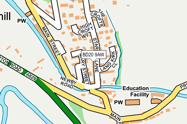 BD20 9AW map - OS OpenMap – Local (Ordnance Survey)