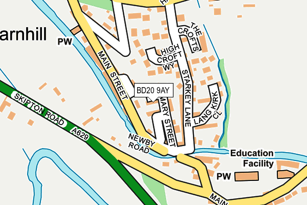 BD20 9AY map - OS OpenMap – Local (Ordnance Survey)