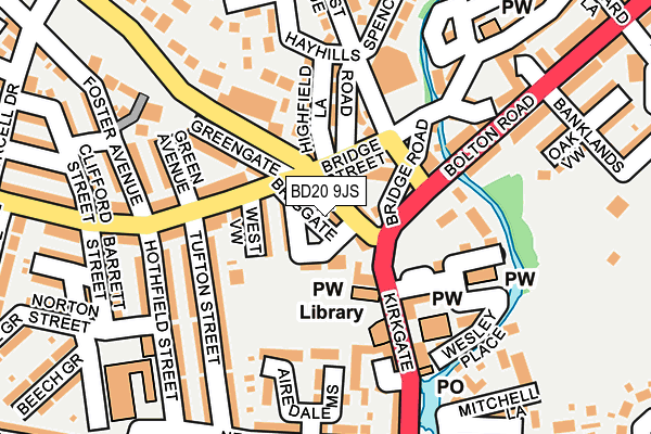 BD20 9JS map - OS OpenMap – Local (Ordnance Survey)