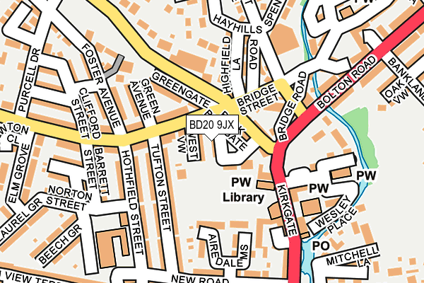BD20 9JX map - OS OpenMap – Local (Ordnance Survey)