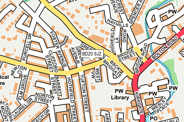 BD20 9JZ map - OS OpenMap – Local (Ordnance Survey)