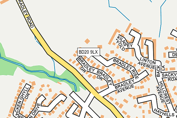 BD20 9LX map - OS OpenMap – Local (Ordnance Survey)