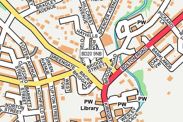 BD20 9NB map - OS OpenMap – Local (Ordnance Survey)