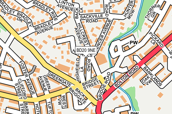 BD20 9NE map - OS OpenMap – Local (Ordnance Survey)