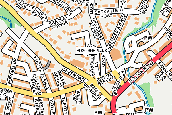 BD20 9NF map - OS OpenMap – Local (Ordnance Survey)
