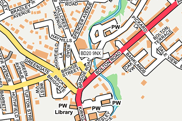 BD20 9NX map - OS OpenMap – Local (Ordnance Survey)