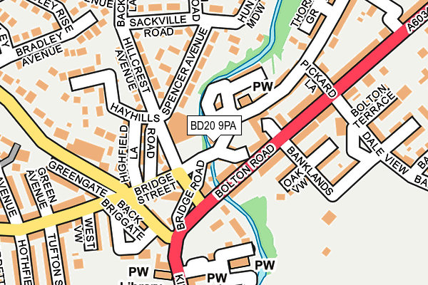 BD20 9PA map - OS OpenMap – Local (Ordnance Survey)