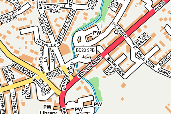 BD20 9PB map - OS OpenMap – Local (Ordnance Survey)