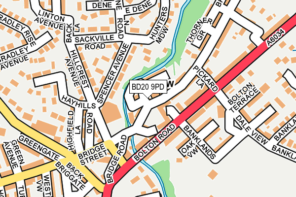 BD20 9PD map - OS OpenMap – Local (Ordnance Survey)