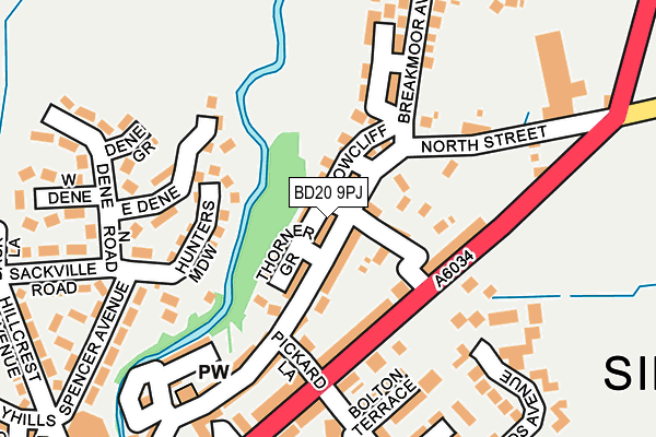 BD20 9PJ map - OS OpenMap – Local (Ordnance Survey)