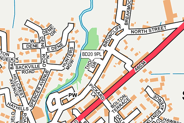 BD20 9PL map - OS OpenMap – Local (Ordnance Survey)