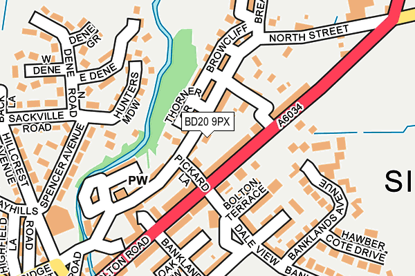 BD20 9PX map - OS OpenMap – Local (Ordnance Survey)