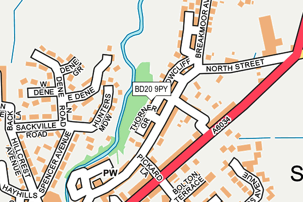 BD20 9PY map - OS OpenMap – Local (Ordnance Survey)