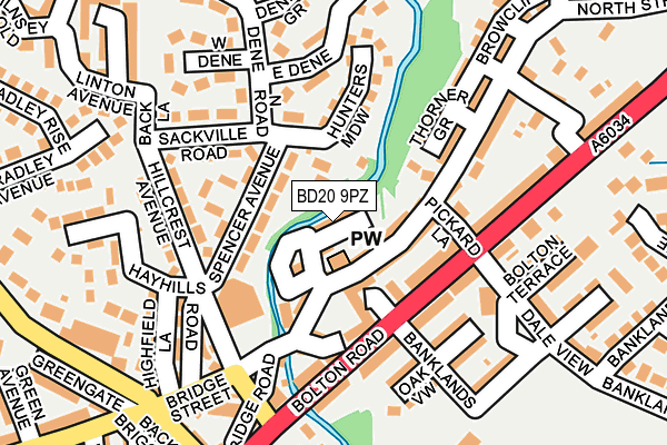 BD20 9PZ map - OS OpenMap – Local (Ordnance Survey)