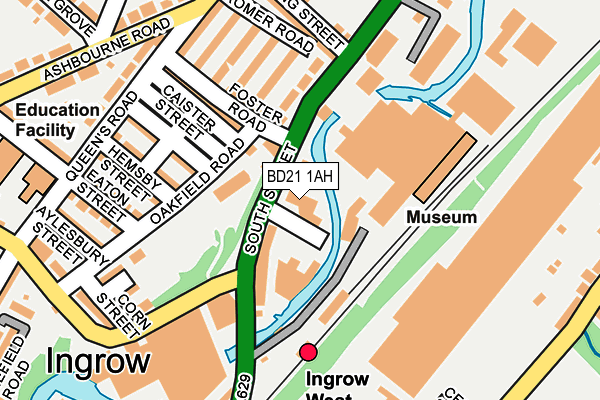 BD21 1AH map - OS OpenMap – Local (Ordnance Survey)