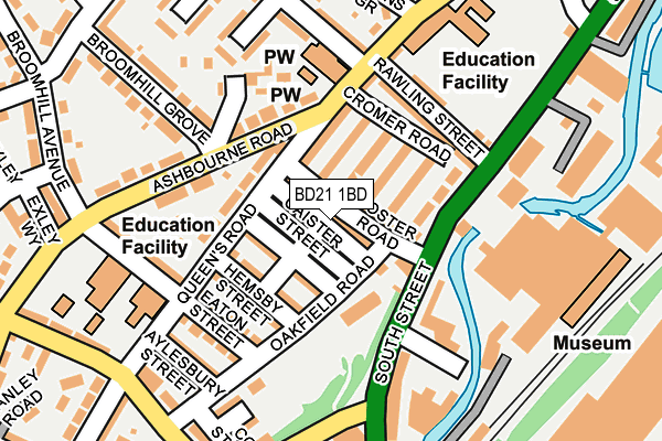 BD21 1BD map - OS OpenMap – Local (Ordnance Survey)