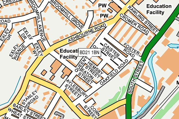 BD21 1BN map - OS OpenMap – Local (Ordnance Survey)