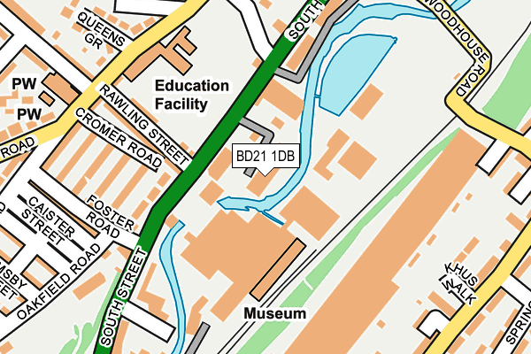 BD21 1DB map - OS OpenMap – Local (Ordnance Survey)