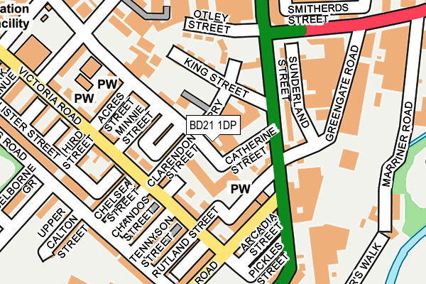 BD21 1DP map - OS OpenMap – Local (Ordnance Survey)