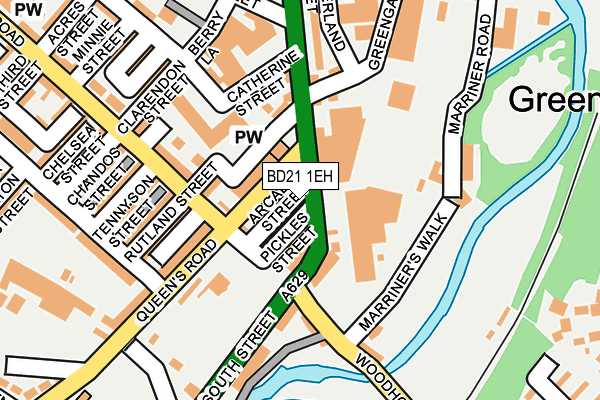 BD21 1EH map - OS OpenMap – Local (Ordnance Survey)