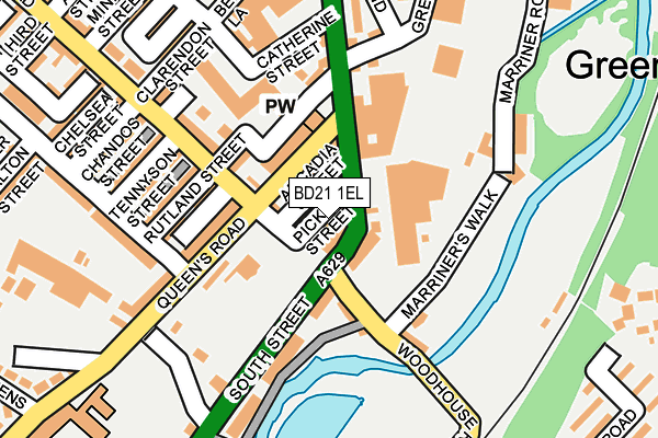 BD21 1EL map - OS OpenMap – Local (Ordnance Survey)