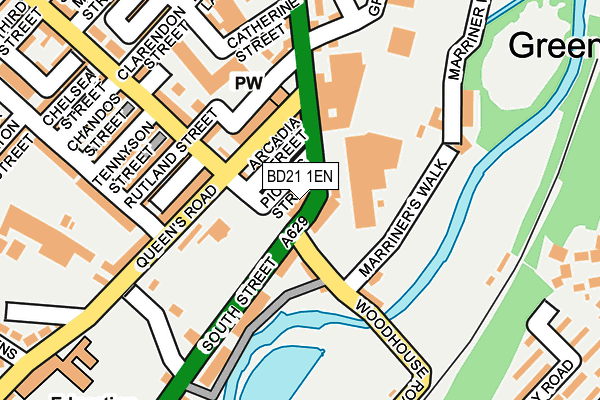 BD21 1EN map - OS OpenMap – Local (Ordnance Survey)