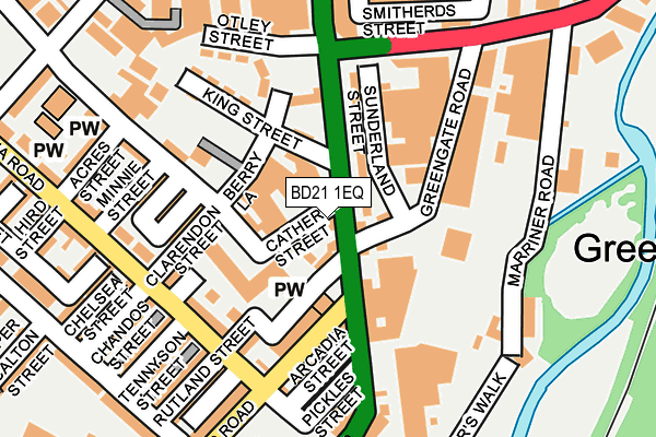 BD21 1EQ map - OS OpenMap – Local (Ordnance Survey)