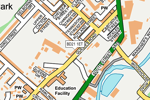 BD21 1ET map - OS OpenMap – Local (Ordnance Survey)