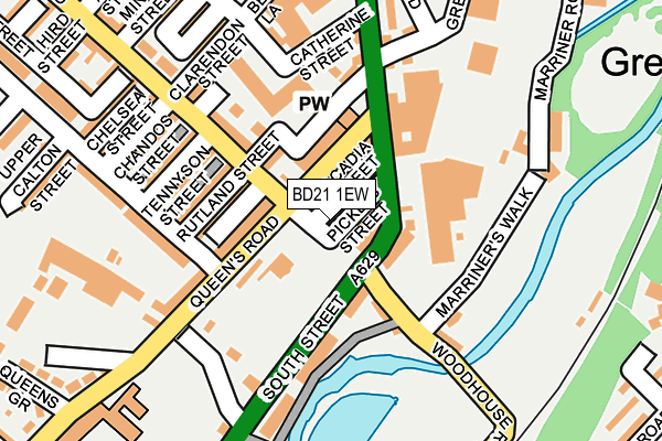 BD21 1EW map - OS OpenMap – Local (Ordnance Survey)