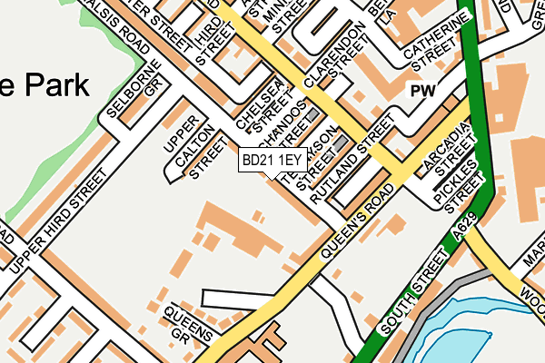 BD21 1EY map - OS OpenMap – Local (Ordnance Survey)