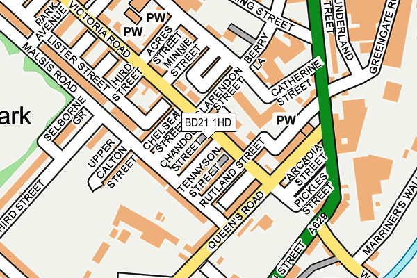 BD21 1HD map - OS OpenMap – Local (Ordnance Survey)