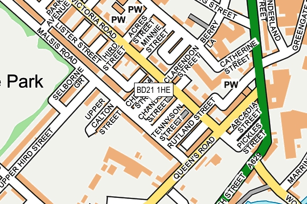 BD21 1HE map - OS OpenMap – Local (Ordnance Survey)