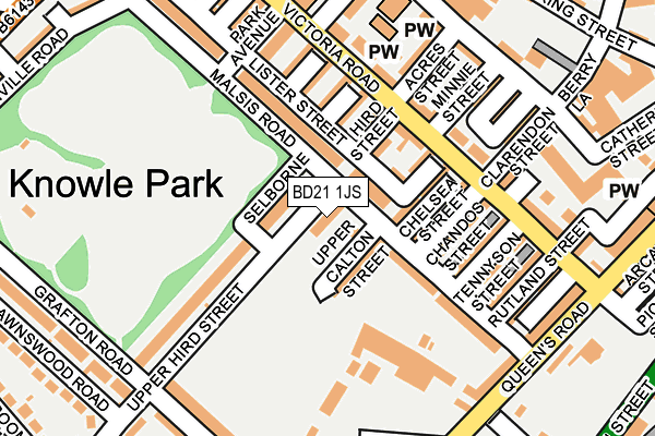 BD21 1JS map - OS OpenMap – Local (Ordnance Survey)