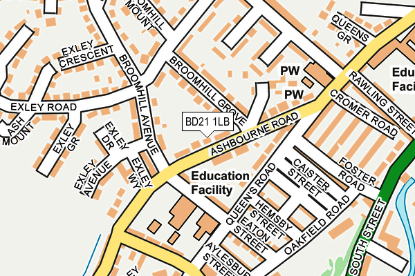 BD21 1LB map - OS OpenMap – Local (Ordnance Survey)