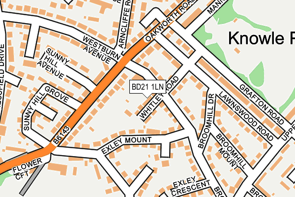 BD21 1LN map - OS OpenMap – Local (Ordnance Survey)