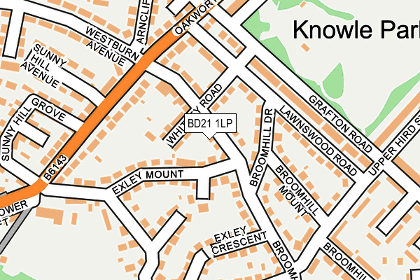 BD21 1LP map - OS OpenMap – Local (Ordnance Survey)