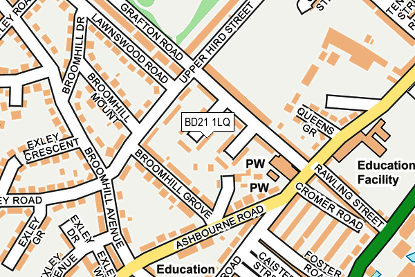 BD21 1LQ map - OS OpenMap – Local (Ordnance Survey)
