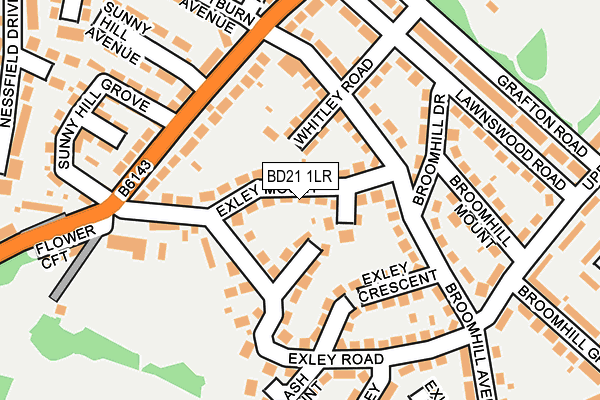 BD21 1LR map - OS OpenMap – Local (Ordnance Survey)