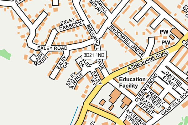 BD21 1ND map - OS OpenMap – Local (Ordnance Survey)