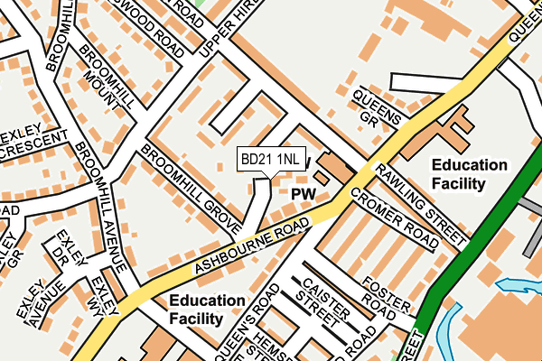 BD21 1NL map - OS OpenMap – Local (Ordnance Survey)